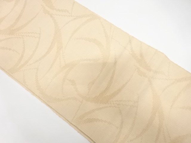 JAPANESE KIMONO / WATERMARKED WEAVE / GROUP OF CRANES PATTERN WOVEN / 